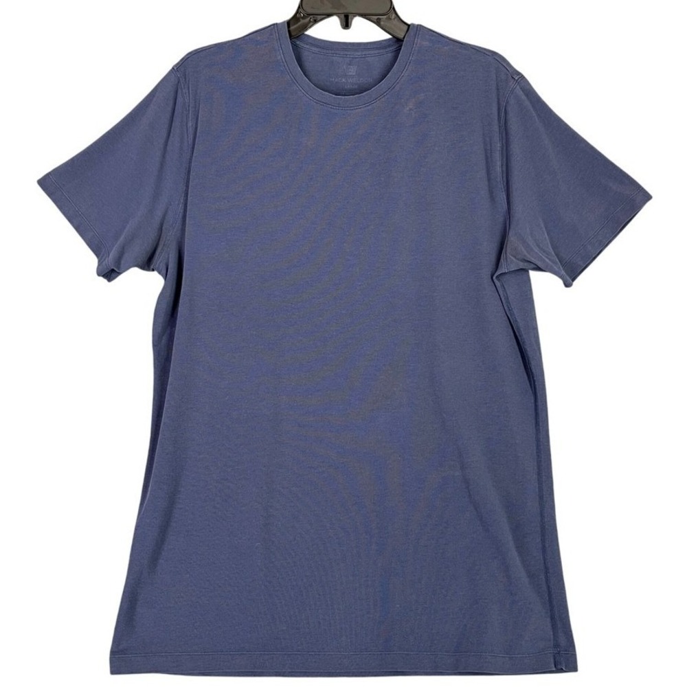 Mack Weldon Mens L Navy Pima Cotton‎ Crewneck T Shirt Modern Essential